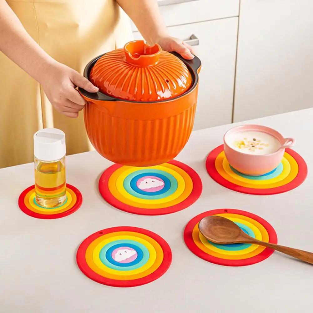 PVC Good Heat-insulation Rainbow-colored Protective Table Mat Stain-resistant Cup Placemat High Toughness for Household
PVC Good Heat-insulation Rainbow-colored Protective Table Mat Stain-resistant Cup Placemat High Toughness for Household