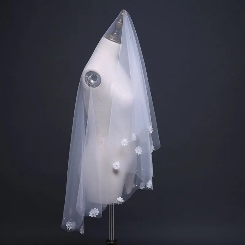 1.5M One-Layer Women Short Wedding Veil Embroidered Flower Applique Faux Pearl Embellishment Sweet Beaded Cut Trim Bridal
1.5M One-Layer Women Short Wedding Veil Embroidered Flower Applique Faux Pearl Embellishment Sweet Beaded Cut Trim Bridal