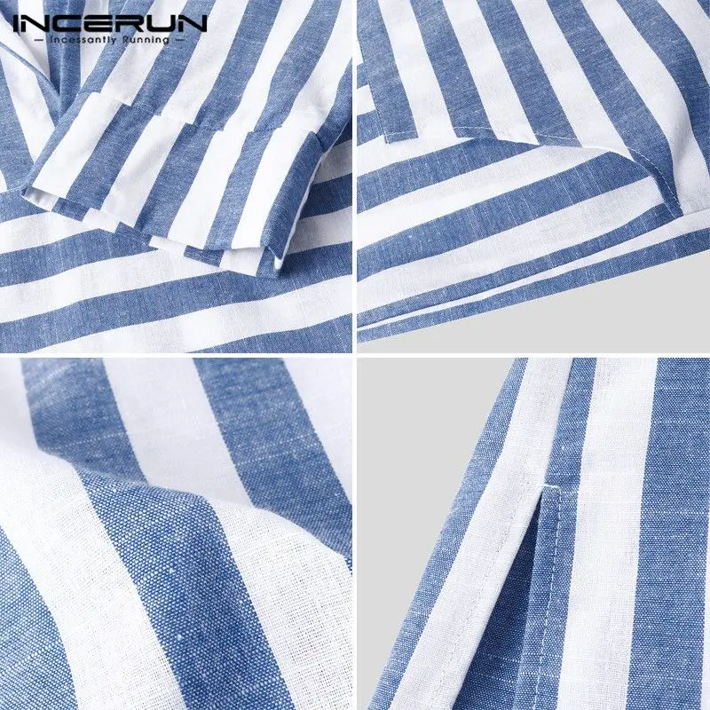 Men Striped Muslim Jubba Thobe 2021 Half Sleeve V Neck Pockets Robe Dubai Caftan Saudi Arabia Islamic Kaftan Men Clothes INCERUN
Men Striped Muslim Jubba Thobe 2021 Half Sleeve V Neck Pockets Robe Dubai Caftan Saudi Arabia Islamic Kaftan Men Clothes INCERUN