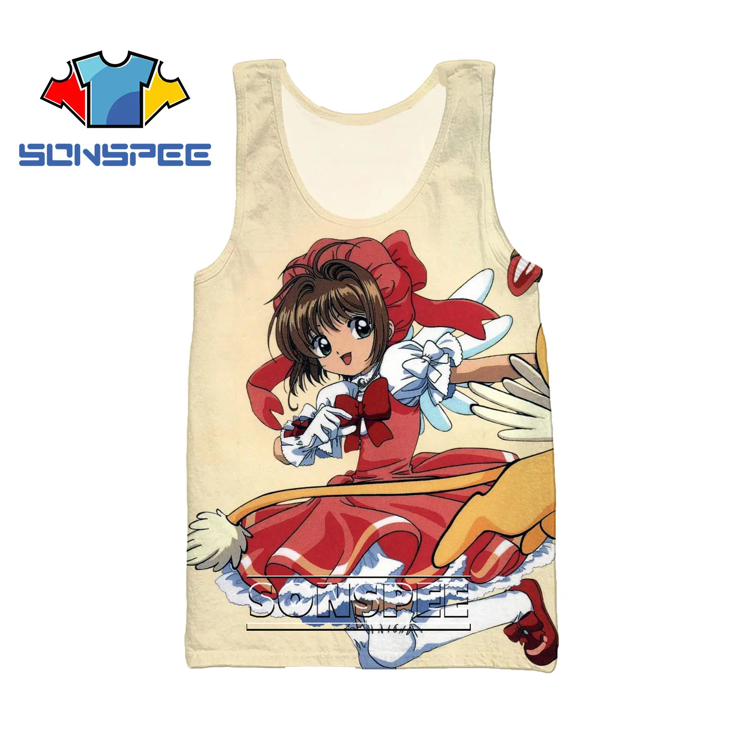 SONSPEE 3D Anime Sakura Card Captor Printed Vest Cute Kawaii Magical Girl Oversized Sports Casual Sleeveless T-shirt Vest
SONSPEE 3D Anime Sakura Card Captor Printed Vest Cute Kawaii Magical Girl Oversized Sports Casual Sleeveless T-shirt Vest