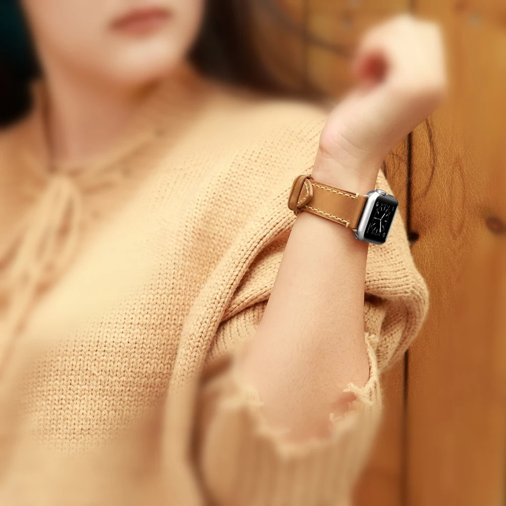 For Applewatch Apple Watch Band 42mm 44mm Genuine Leather Bracelet for IWatch Strap 38mm 40mm Series 5 4 3 2 1 Bands Cinturino
For Applewatch Apple Watch Band 42mm 44mm Genuine Leather Bracelet for IWatch Strap 38mm 40mm Series 5 4 3 2 1 Bands Cinturino