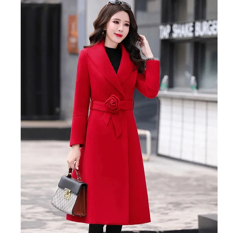 Mid-length Woolen Coat Women's 2021 Popular New Autumn And Winter Style Korean Thickened Over-The-Knee Nizi Woolen Coat
Mid-length Woolen Coat Women's 2021 Popular New Autumn And Winter Style Korean Thickened Over-The-Knee Nizi Woolen Coat