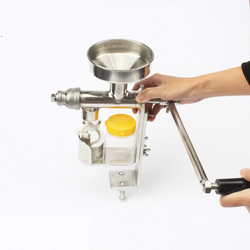 Manual Oil press machine hand oil presser expeller Extractor peanut seed oil extraction machine maker food grade stainless steel
Manual Oil press machine hand oil presser expeller Extractor peanut seed oil extraction machine maker food grade stainless steel