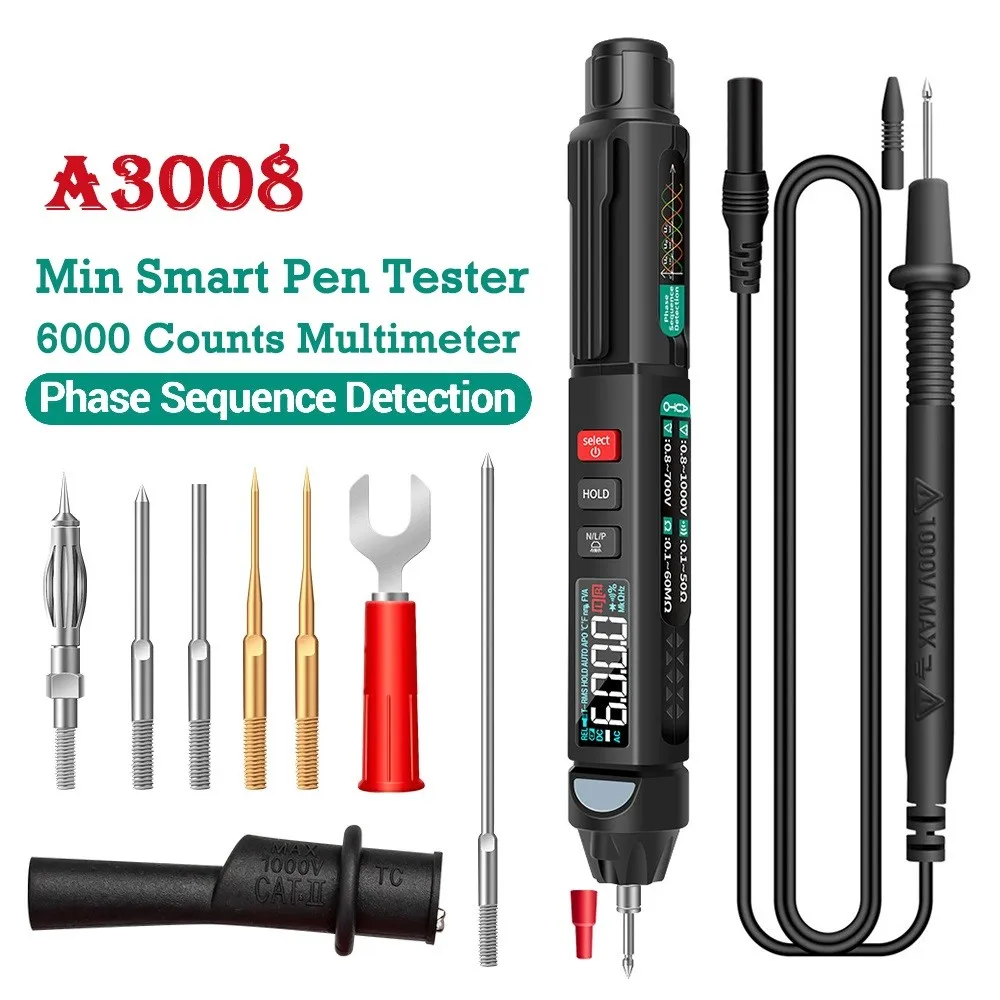 For ANENG A3008 A3007 Digital Multimeter Tester Professional Digital Multimeter Tester Auto Intelligent Sensor Pen Tester
For ANENG A3008 A3007 Digital Multimeter Tester Professional Digital Multimeter Tester Auto Intelligent Sensor Pen Tester