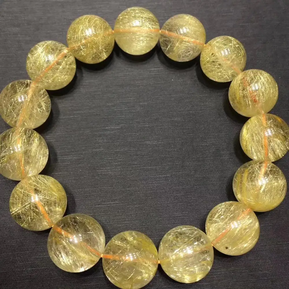 Certificate 14mm Natural Brazil Gold Hair Rutilated Titanium Bracelet For Women Men Round Beads Crystal Fashion Jewelry AAAAA
Certificate 14mm Natural Brazil Gold Hair Rutilated Titanium Bracelet For Women Men Round Beads Crystal Fashion Jewelry AAAAA