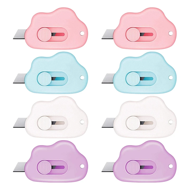 8Pcs Mini Utility Knives Cloud Shaped Box Cutter Retractable Letter Opener Paper Envelope Slitter Carton Portable Cutter
8Pcs Mini Utility Knives Cloud Shaped Box Cutter Retractable Letter Opener Paper Envelope Slitter Carton Portable Cutter