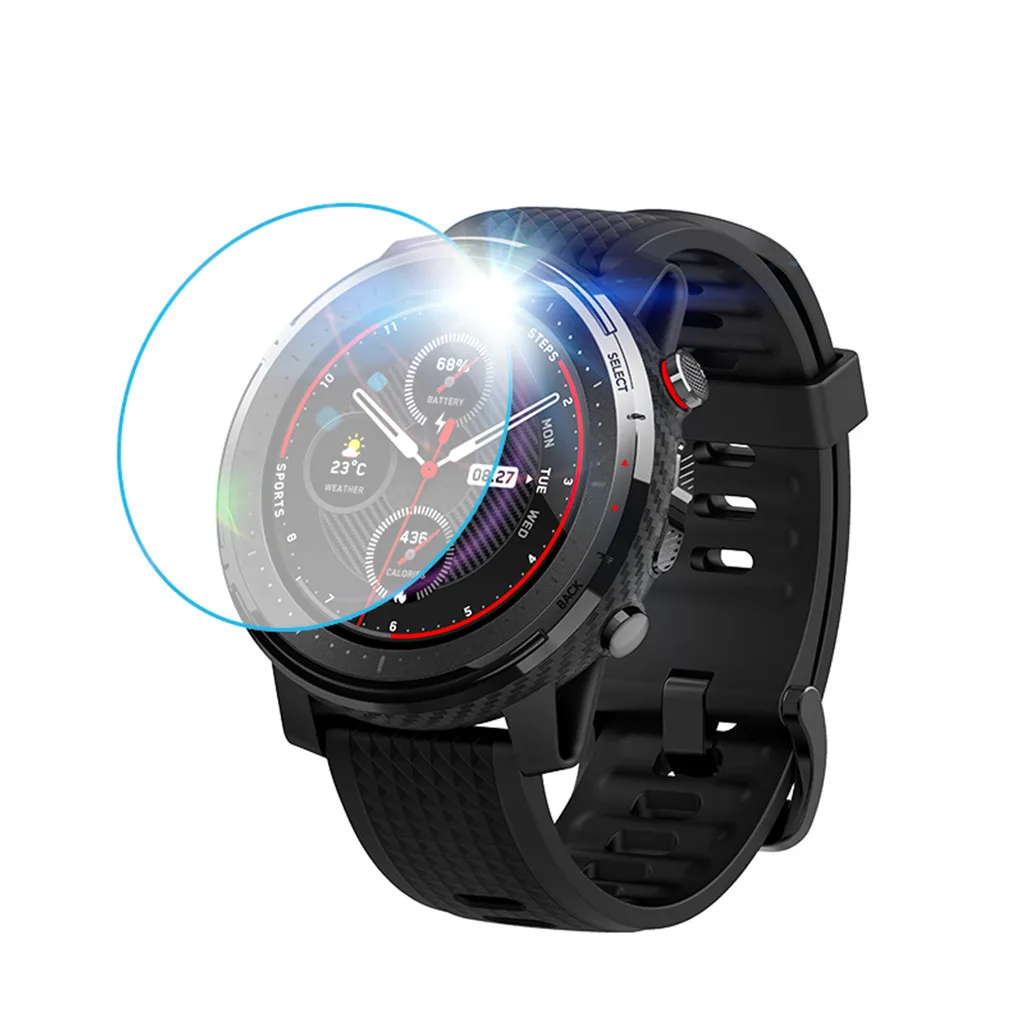 Ouhaobin стеклянная пленка для AMAZFIT Смарт спортивные часы 3 прозрачное Закаленное