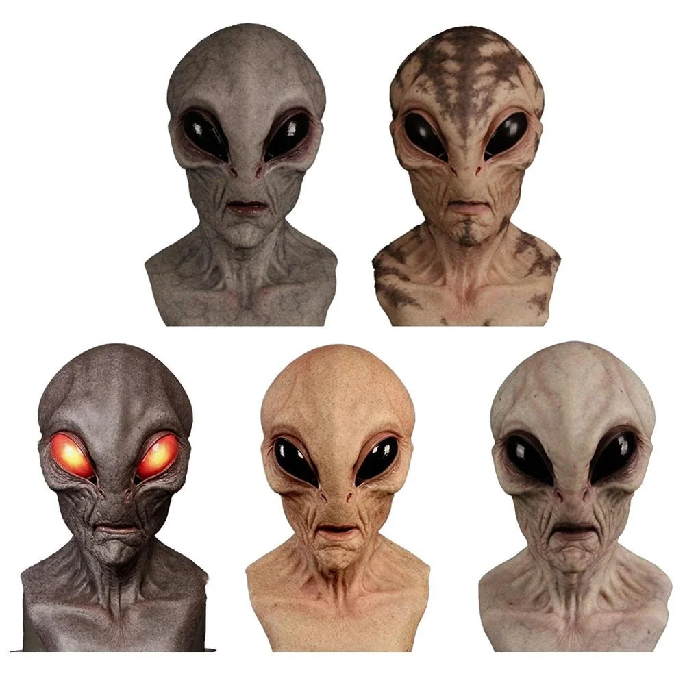 

Alien Mask Scary Horrible Big Eyes Horror Alien Mask Full Head Latex Mask Magic Mask Monster Mask Halloween Dress Up Rave Party