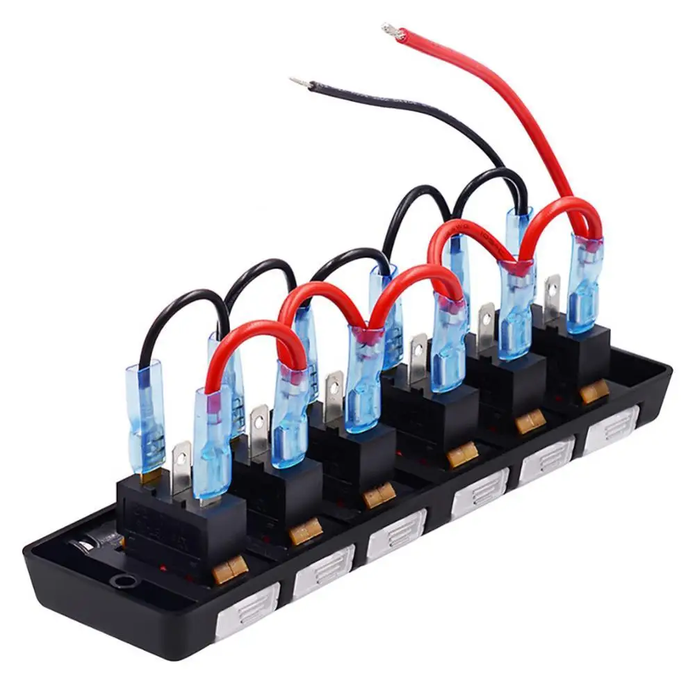 50%HOT 16A Red LED Light 6 Gang Marine Car Boat Rocker Switch Panel Circuit Breaker
50%HOT 16A Red LED Light 6 Gang Marine Car Boat Rocker Switch Panel Circuit Breaker