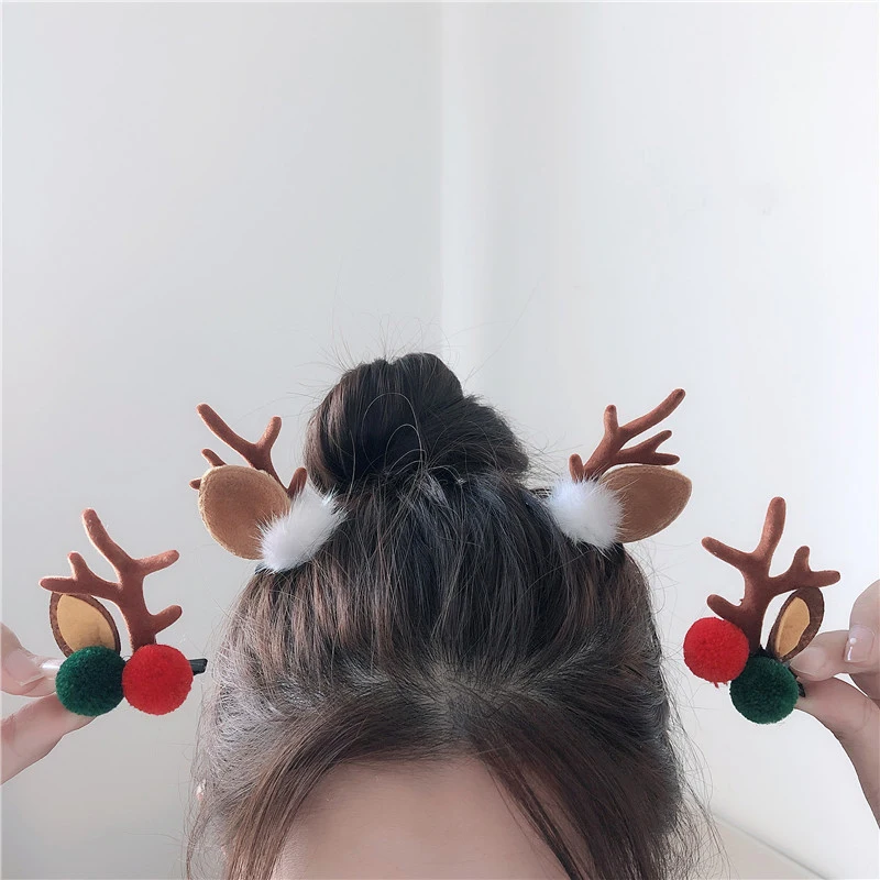 Заколки для волос в виде оленей рождественские аксессуары | Дом и сад