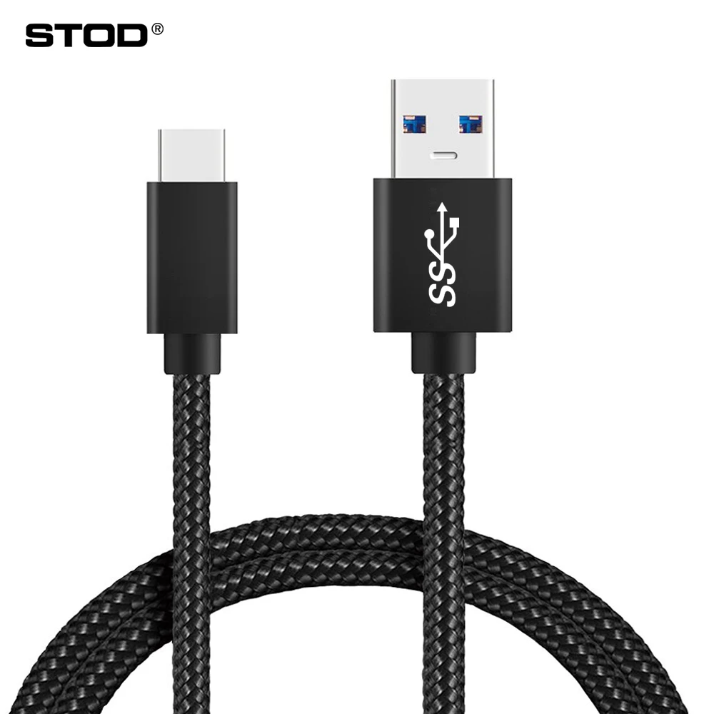 Кабель STOD USB 3 0 Type C для быстрой зарядки А 5 Гбит/с Samsung Galaxy S8 S9 Huawei P20 Mi 9 Oneplus LG G8|nylon