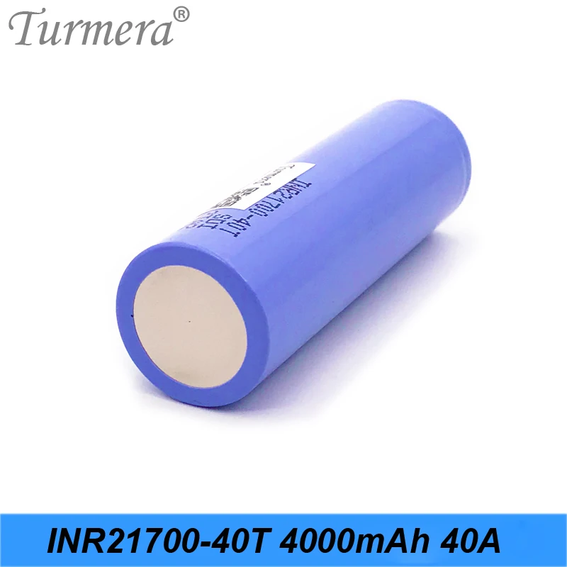 Аккумулятор Turmera 21700 аккумулятор 4000 мА · ч 40 А для электрических сигарет и