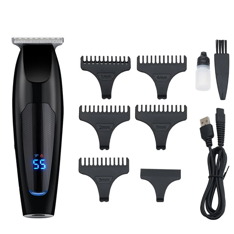 Electric Hair Clipper USB Rechargeable Professional Hair Barber Haircutter LED Display Digital with 5 Limit Combs
Electric Hair Clipper USB Rechargeable Professional Hair Barber Haircutter LED Display Digital with 5 Limit Combs