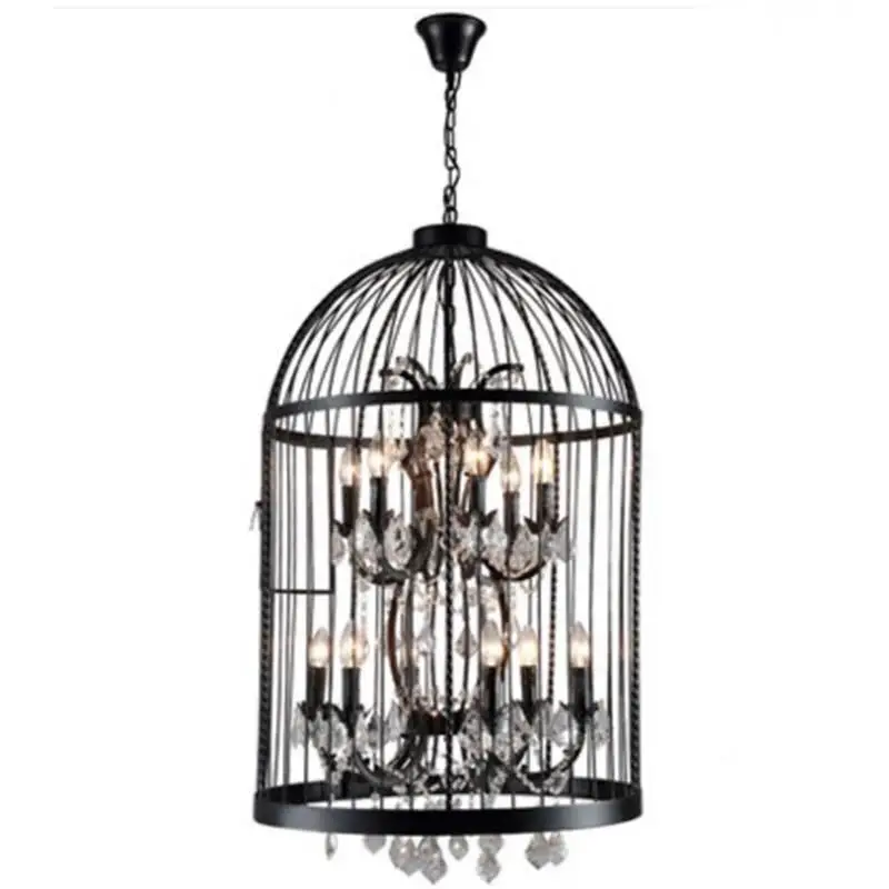 American Birdcage Rural Personality Creative Industrial Chandelier Living Room Crystal Retro Black Iron Chandelier
American Birdcage Rural Personality Creative Industrial Chandelier Living Room Crystal Retro Black Iron Chandelier
