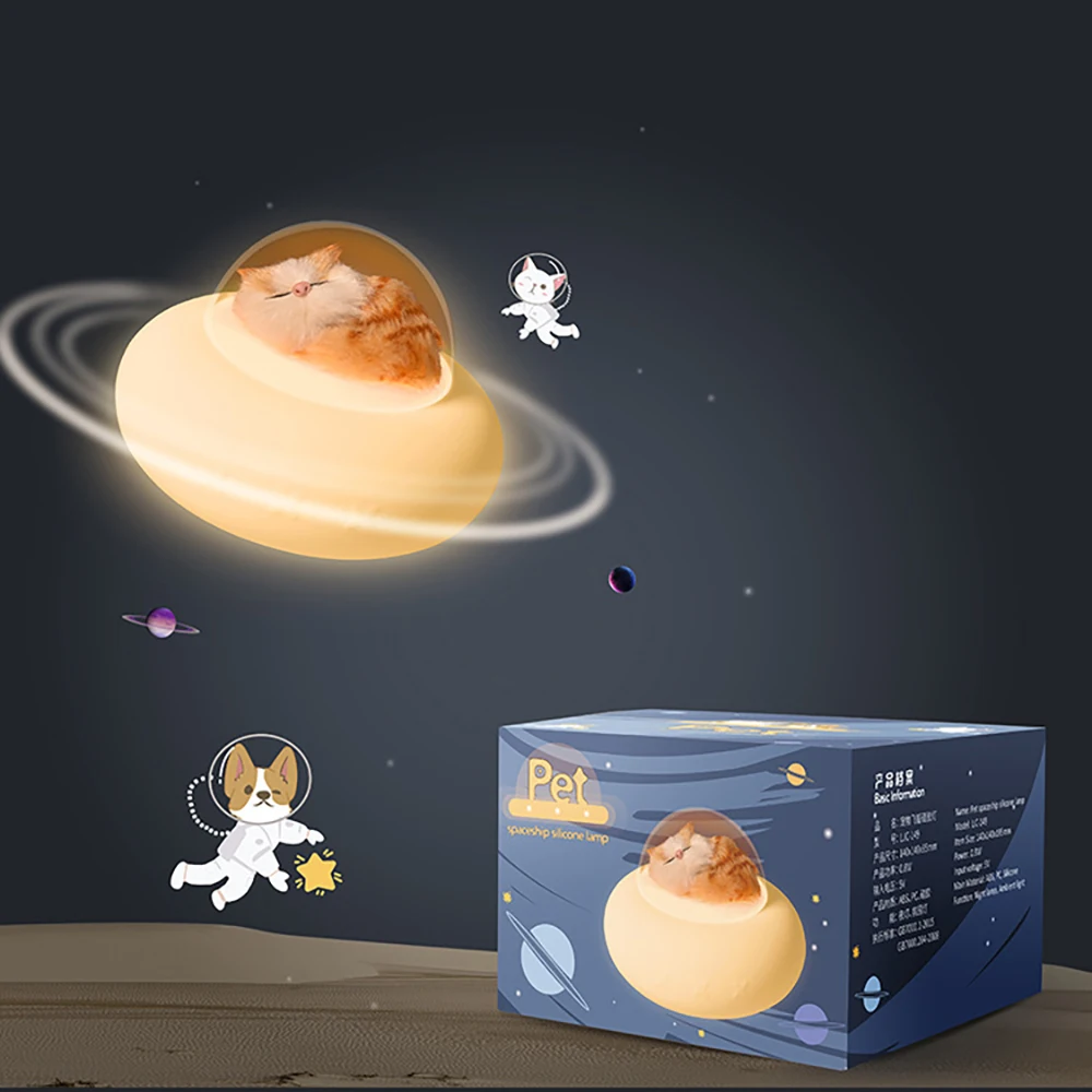 Cute Cat UFO Soft Silicone LED Night Light Kid Baby Bedroom Home Modern Indoor Bedside Decoration Creative Childre Gift USB Lamp
Cute Cat UFO Soft Silicone LED Night Light Kid Baby Bedroom Home Modern Indoor Bedside Decoration Creative Childre Gift USB Lamp