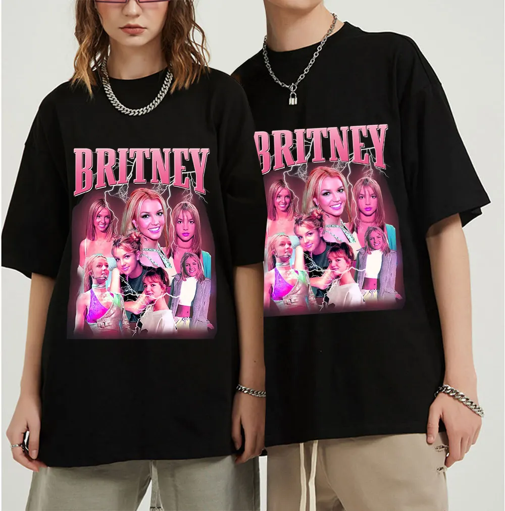 Футболка Britney Spears с красивым фото принтом Мужская Черная модная забавная