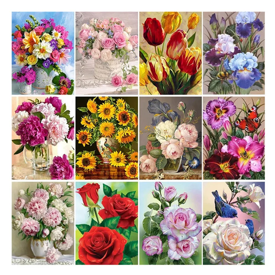 5D DIY Diamond Painting Flowers Vase Cross Stitch Kit Full Drill Diamond Embroidery Mosaic Rose Art Picture Home Decoration Gift
5D DIY Diamond Painting Flowers Vase Cross Stitch Kit Full Drill Diamond Embroidery Mosaic Rose Art Picture Home Decoration Gift