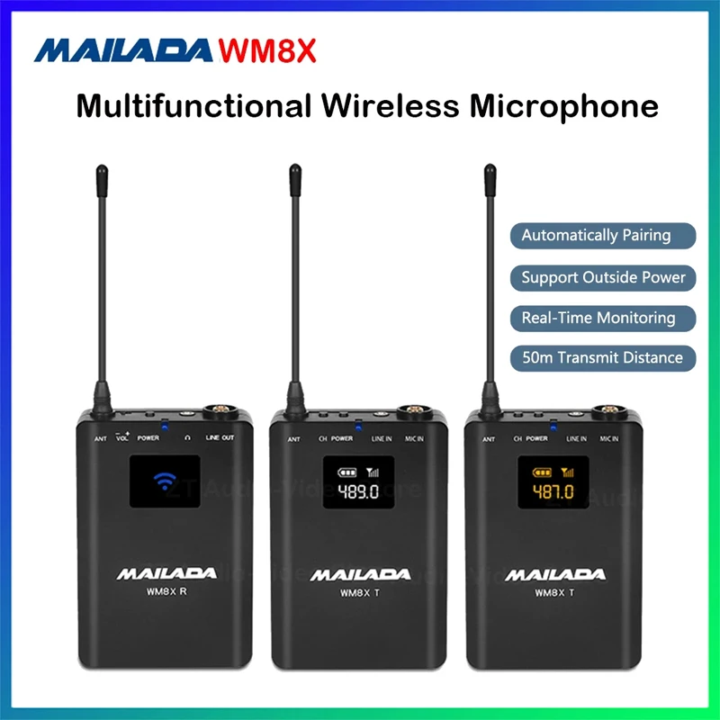 Микрофон Mlada WM8X беспроводной уличный для телефонной записи, микрофон для интервью, петличный микрофон LR для камеры, профессиональный микроф...
Микрофон Mlada WM8X беспроводной уличный для телефонной записи, микрофон для интервью, петличный микрофон LR для камеры, профессиональный микроф...