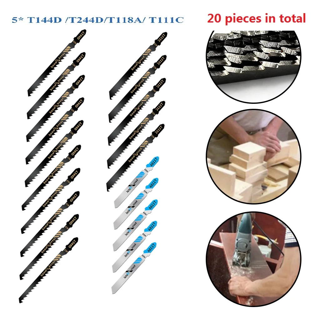 20Pcs Reciprocating Saw Blade Jig Cutting Tools Cutter Parts T144D/T244D/T118A/T111C For Woodworking Garden Accessories
20Pcs Reciprocating Saw Blade Jig Cutting Tools Cutter Parts T144D/T244D/T118A/T111C For Woodworking Garden Accessories