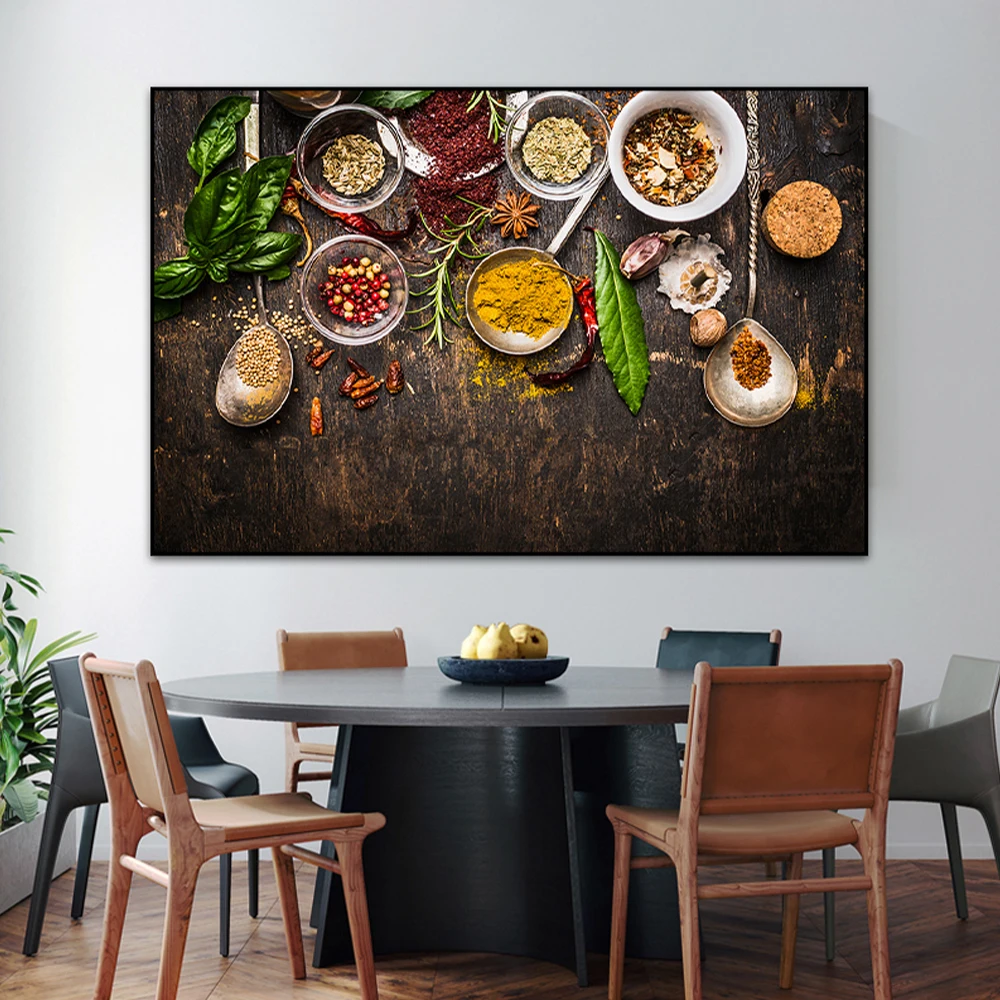 Kitchen Wall Art Pictures Spice Herb Cooker Poster and Print Cuadros Nordic Canvas Paintings for Restaurant Home Decoration
Kitchen Wall Art Pictures Spice Herb Cooker Poster and Print Cuadros Nordic Canvas Paintings for Restaurant Home Decoration