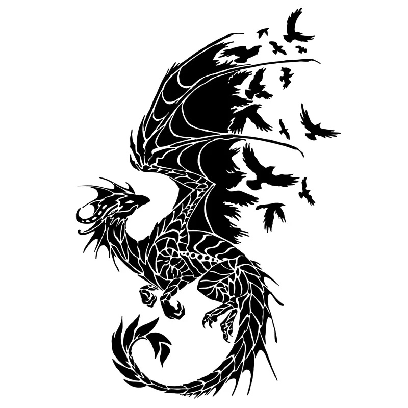 Car Sticker Motorcycle Sticker Creative Dragon Bird PVC Waterproof Sunscreen Decal Black/Silver 11.7cm * 17.2cm
Car Sticker Motorcycle Sticker Creative Dragon Bird PVC Waterproof Sunscreen Decal Black/Silver 11.7cm * 17.2cm