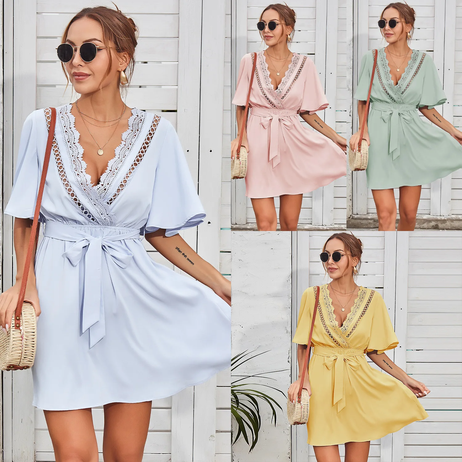 summer women's dress 2021 office lady elegant fashion solid V-neck dress sexy dress summer
summer women's dress 2021 office lady elegant fashion solid V-neck dress sexy dress summer