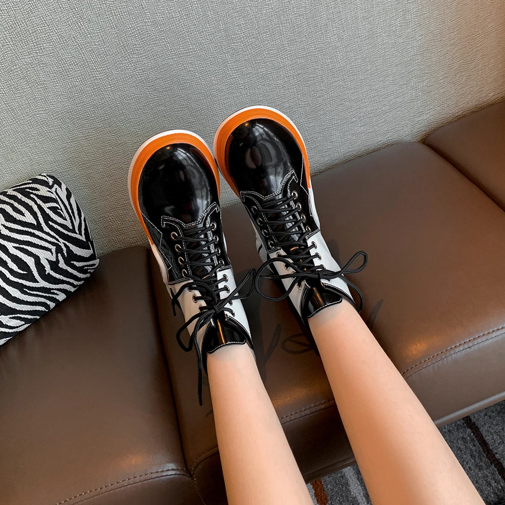 Aliona Shoo Women Winter Ankle Boots Genuine leather Spring Autumn flat Sneakers Shoes woman Short Patchwork Boots For Ladies 41
Aliona Shoo Women Winter Ankle Boots Genuine leather Spring Autumn flat Sneakers Shoes woman Short Patchwork Boots For Ladies 41