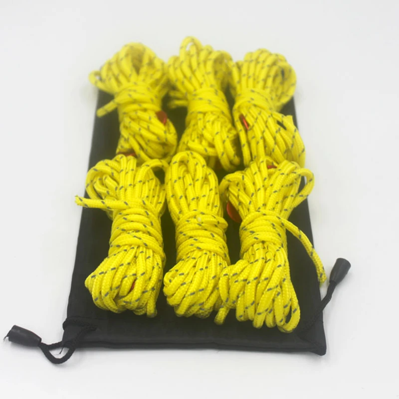 Reflective Guyline Camping Tent Rope Runners Guy Line Cord Paracord Outdoor Sports Camping Hiking Tent Accessories 6pieces
Reflective Guyline Camping Tent Rope Runners Guy Line Cord Paracord Outdoor Sports Camping Hiking Tent Accessories 6pieces