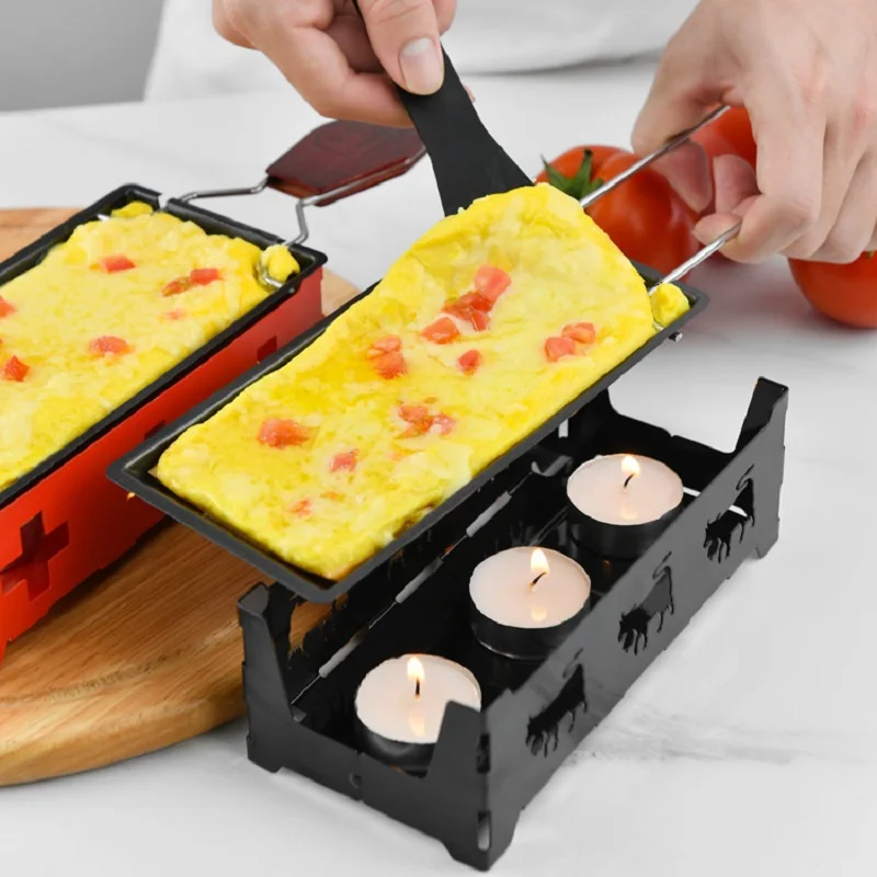 Portable Swiss Cheese Grill Mini Non-stick Butter Cheese Grill Pan Scottish, Stove + Baking Tray + Small Spatula + 3 Candles
Portable Swiss Cheese Grill Mini Non-stick Butter Cheese Grill Pan Scottish, Stove + Baking Tray + Small Spatula + 3 Candles