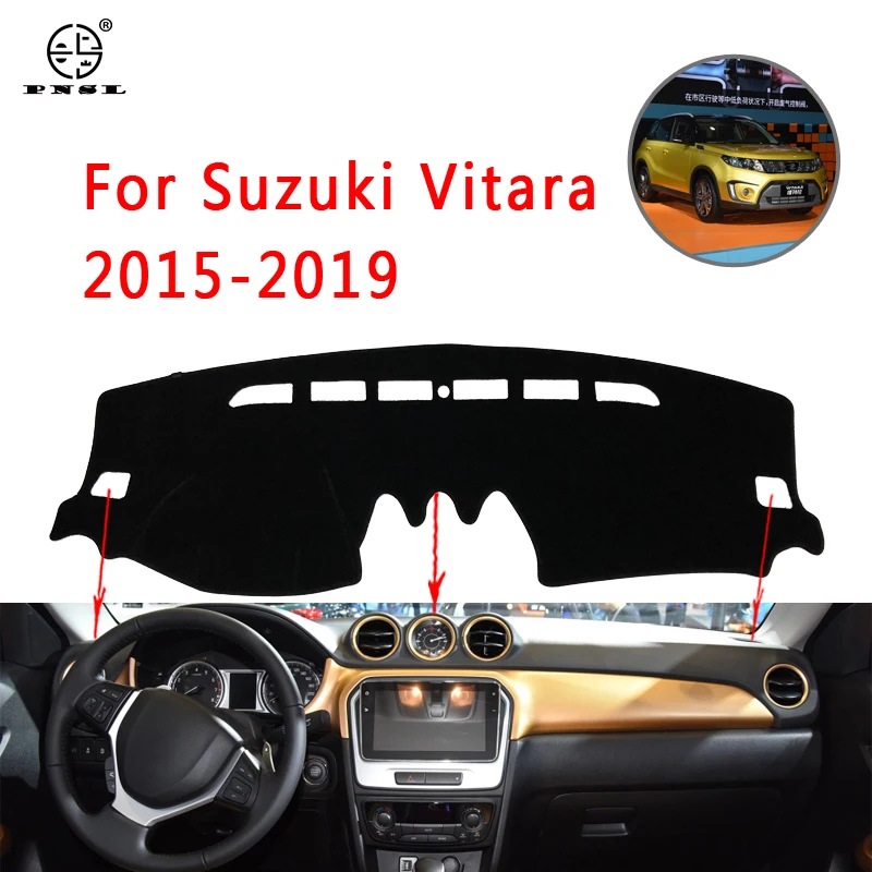 PNSL коврик для приборной панели автомобиля Suzuki Vitara 2015-2019 защита от солнца