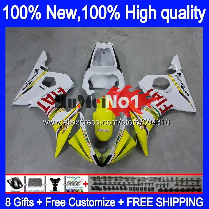 Body For YAMAHA YZF600 YZF R6 600CC YZF 600 R 6 CC 5MC.112 Yellow white YZF-600 YZF-R6 2003 2004 2005 YZFR6 03 04 05 Fairings
Body For YAMAHA YZF600 YZF R6 600CC YZF 600 R 6 CC 5MC.112 Yellow white YZF-600 YZF-R6 2003 2004 2005 YZFR6 03 04 05 Fairings
