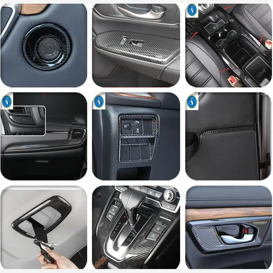 Carbon Fiber Look Interior Refit Kit Roof Reading Lamps / Gear Box / Dashboard / Air Cover Trim For Honda CRV CR-V 2017 - 2020
Carbon Fiber Look Interior Refit Kit Roof Reading Lamps / Gear Box / Dashboard / Air Cover Trim For Honda CRV CR-V 2017 - 2020