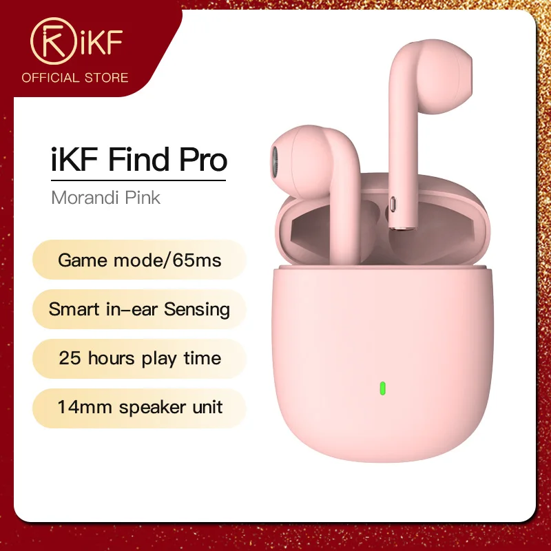 iKF Find Pro Pink Wireless Earbuds Gaming Earphone Touch Control Bluetooth 5.0 with 500mAh Charge Case Waterproof Stereo
iKF Find Pro Pink Wireless Earbuds Gaming Earphone Touch Control Bluetooth 5.0 with 500mAh Charge Case Waterproof Stereo