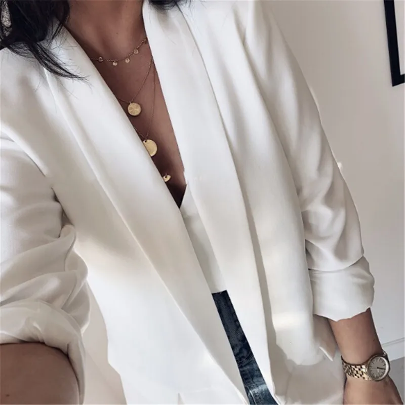 women elegant 4 solid color blazer long sleeve outerwear notched pocket office casual tops fall plus size womens business blazer
women elegant 4 solid color blazer long sleeve outerwear notched pocket office casual tops fall plus size womens business blazer