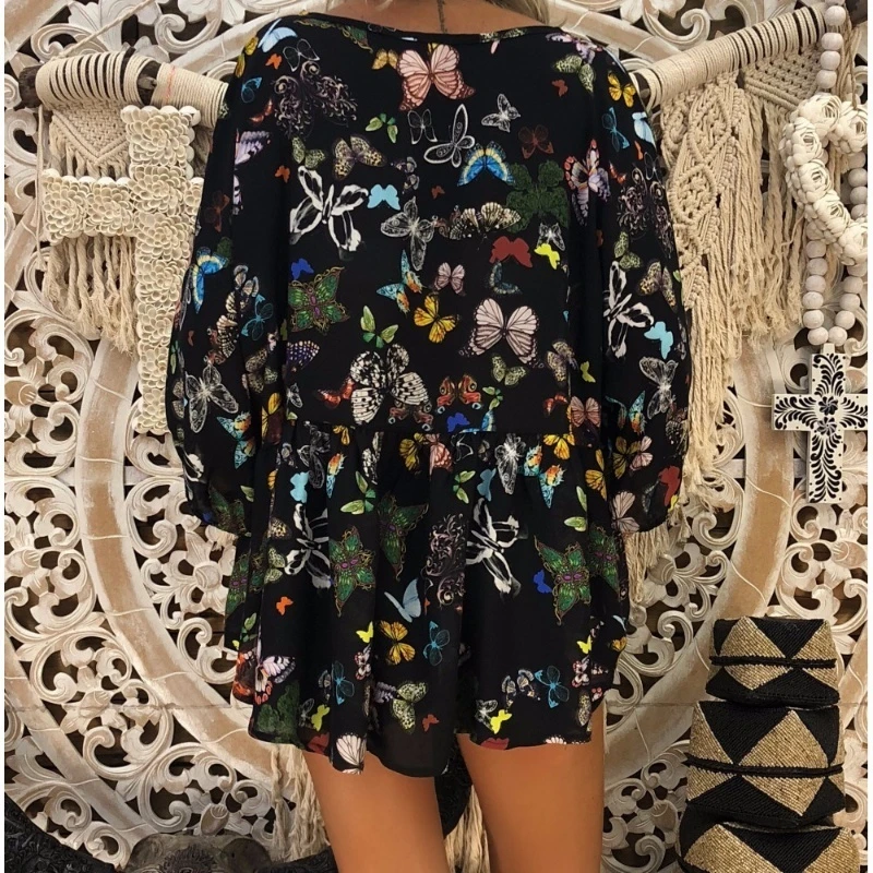 S-5XL Vintage Butterfly Print Bohemian Blouse Shirt 2021 Casual V-Neck Long Sleeve Blouses Plus Size Women Loose Tops
S-5XL Vintage Butterfly Print Bohemian Blouse Shirt 2021 Casual V-Neck Long Sleeve Blouses Plus Size Women Loose Tops