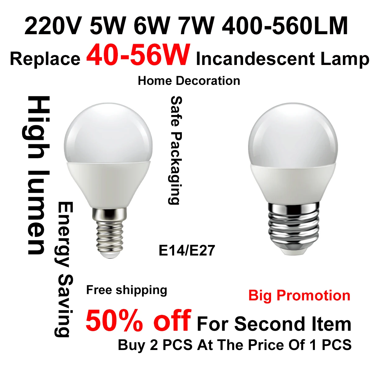 

Led Bulb G45 5w E14 7w E27 Lampada 220v-240v Lamp For Home Decoration Office Bombillas