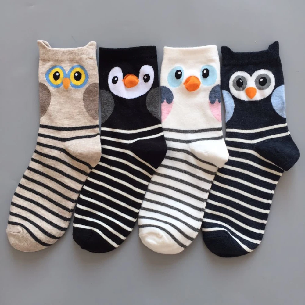 3 Pairs/Lot New Cute Cartoon Owl Middle Tube Funny Socks Women Fashion Striped Casual Socks Ladies Girl Comfortable Cotton Socks
3 Pairs/Lot New Cute Cartoon Owl Middle Tube Funny Socks Women Fashion Striped Casual Socks Ladies Girl Comfortable Cotton Socks