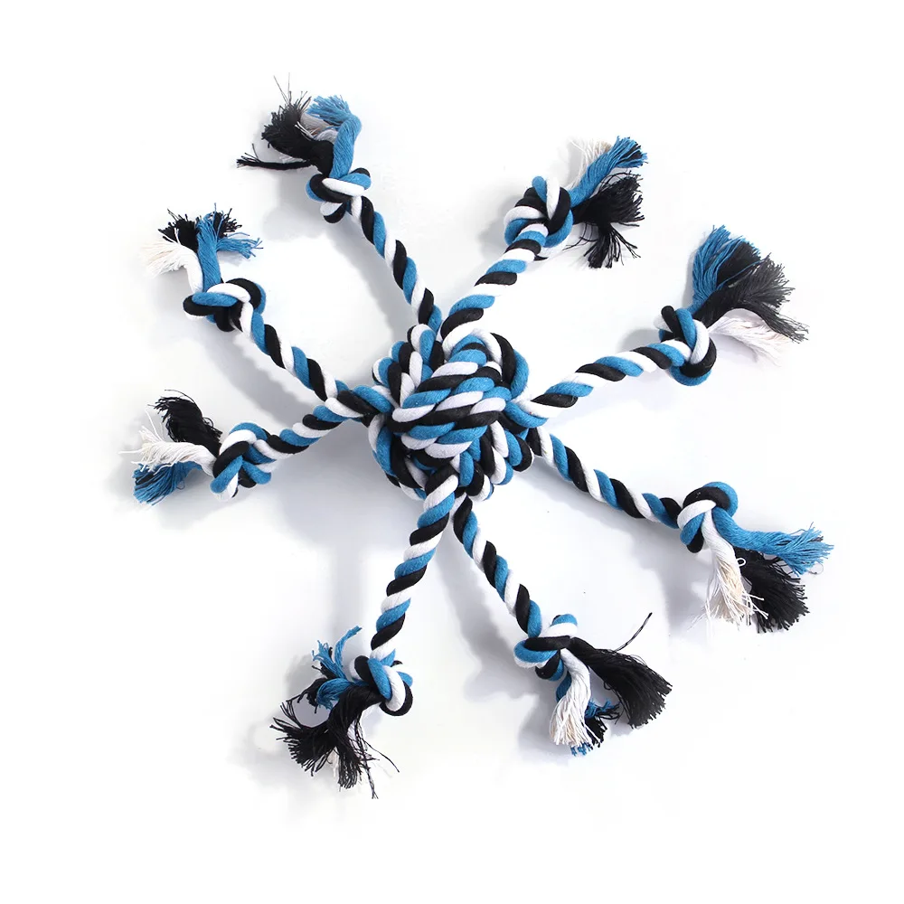 New Pets Toys Bite Molars Rope Creative Funny Eight-ball Shape Knots Durable Braided Chew Cotton Rope Toy Pet Dog Cat Supplies
New Pets Toys Bite Molars Rope Creative Funny Eight-ball Shape Knots Durable Braided Chew Cotton Rope Toy Pet Dog Cat Supplies