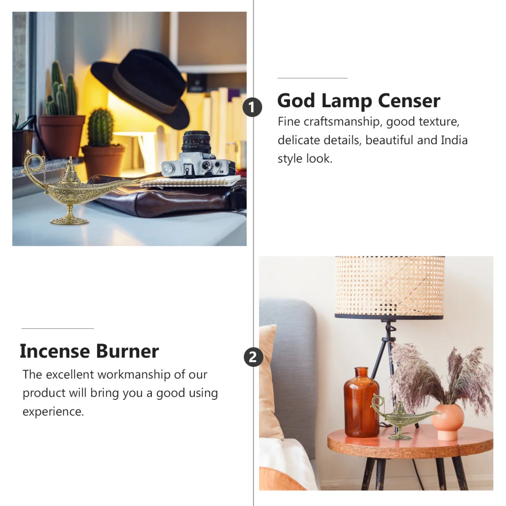 1Pc Decorative Censer Wishing Lamp Ornament Household God Lamp Incense Burner
1Pc Decorative Censer Wishing Lamp Ornament Household God Lamp Incense Burner