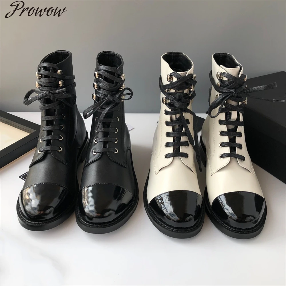 Prowow Women's Shoes New Fashion Short Boots For Genuine Leather Lace Up Boots Luxury Brand Casual Boots Winter Ankle Boots
Prowow Women's Shoes New Fashion Short Boots For Genuine Leather Lace Up Boots Luxury Brand Casual Boots Winter Ankle Boots