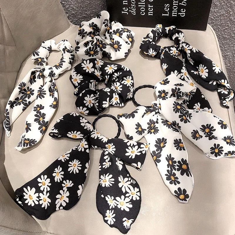 Elegance Chiffon Printing Little Daisy Scrunchie Ponytail Lady Long Ribbon Band Hair Accessories Bow Elastic Girl Rubber Band
Elegance Chiffon Printing Little Daisy Scrunchie Ponytail Lady Long Ribbon Band Hair Accessories Bow Elastic Girl Rubber Band