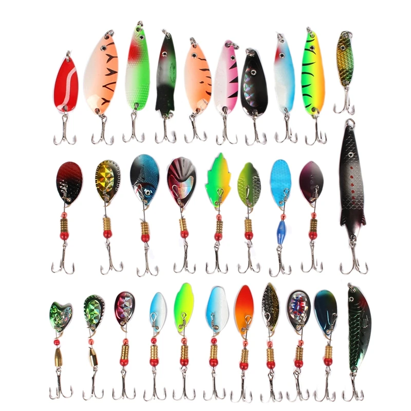 30Pcs Spinner Bait Metal Swivel Sequins Trout Spoons Rig Jig Angling Tackle Box Fishing Accessories Lures Bass Salmon
30Pcs Spinner Bait Metal Swivel Sequins Trout Spoons Rig Jig Angling Tackle Box Fishing Accessories Lures Bass Salmon