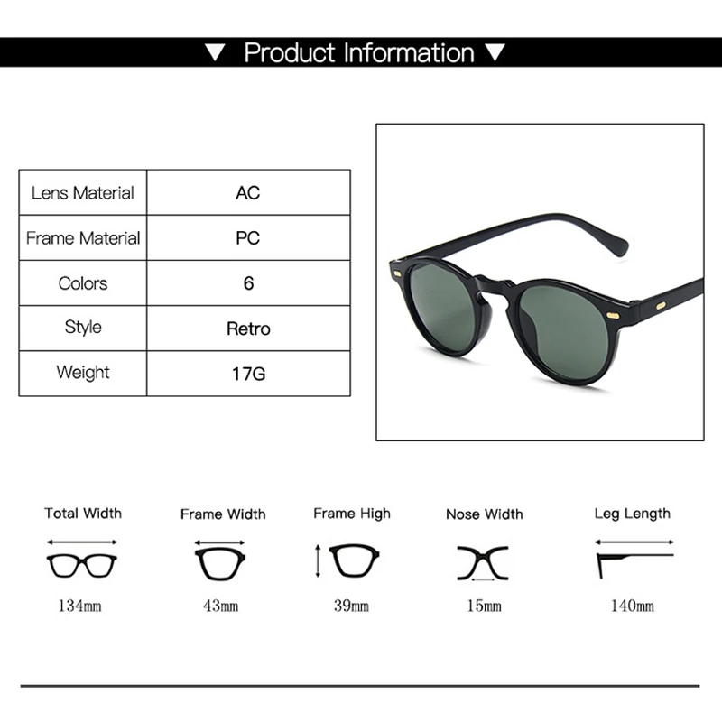 ZUEE Fashions Oval Small Sunglasses Vintage Sun Glasses Classic Trends Female Transparent Shades for Women UV400 Sunglasses
ZUEE Fashions Oval Small Sunglasses Vintage Sun Glasses Classic Trends Female Transparent Shades for Women UV400 Sunglasses