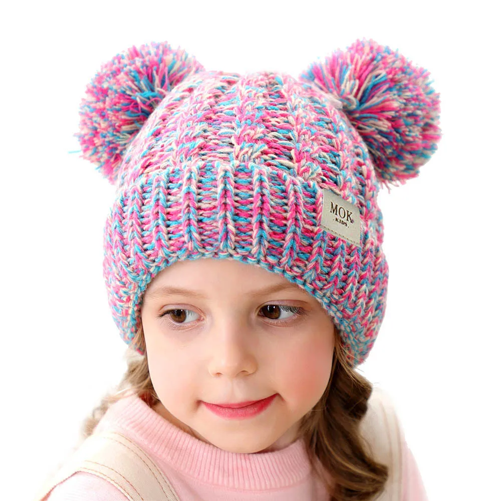 New autumn and winter new children's hat wool knit hat twist woven double ball hair ball hat boys and girls hat
New autumn and winter new children's hat wool knit hat twist woven double ball hair ball hat boys and girls hat