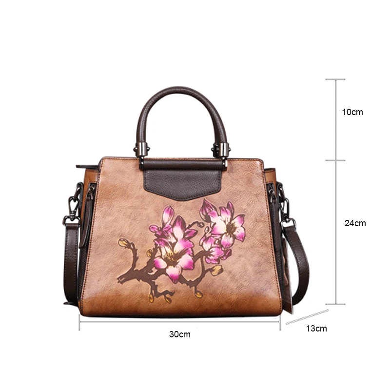 Bestform Vintage 2021 New Cow Leather Women Bag Handmade Printed Floral Handbag Elegant Lady Totes Leisure Messenger Bag 
Bestform Vintage 2021 New Cow Leather Women Bag Handmade Printed Floral Handbag Elegant Lady Totes Leisure Messenger Bag