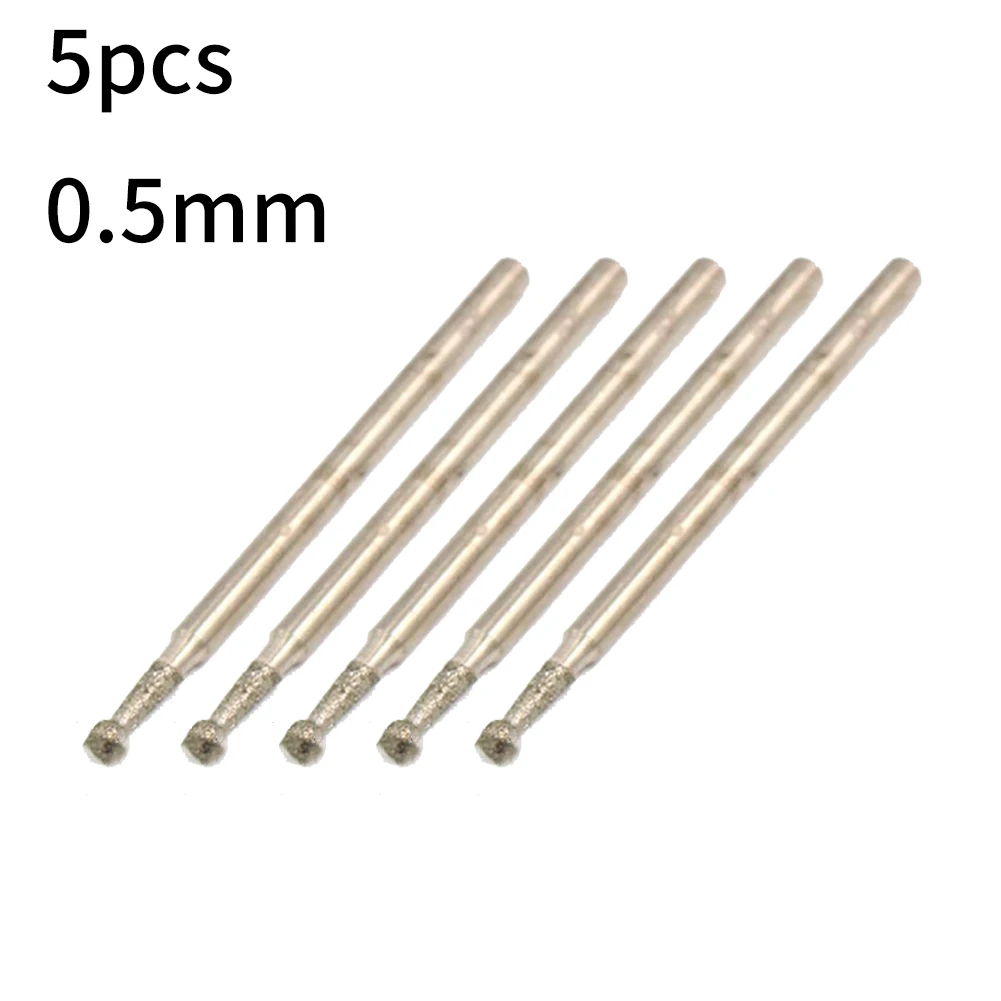 5PCS 0.5mm-3mm Ball Round Rotary Diamond Burr Drill Bit Grinding Carving Shank Diameter 2.35mm Wholesale
5PCS 0.5mm-3mm Ball Round Rotary Diamond Burr Drill Bit Grinding Carving Shank Diameter 2.35mm Wholesale