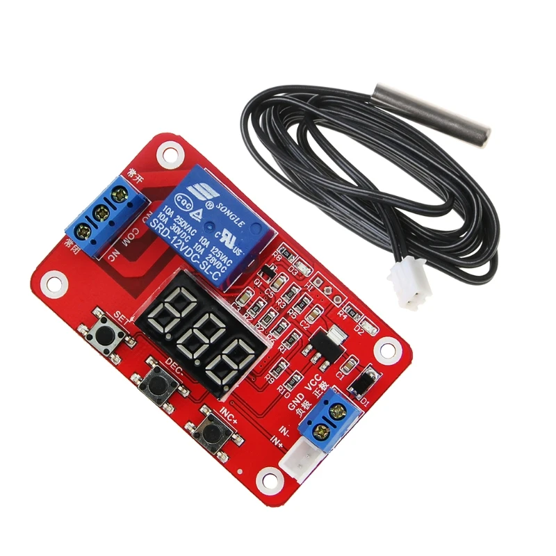 DC 12V Digital Temperature Display Module Sensor Relay Switch Control -20 to100 R9UB