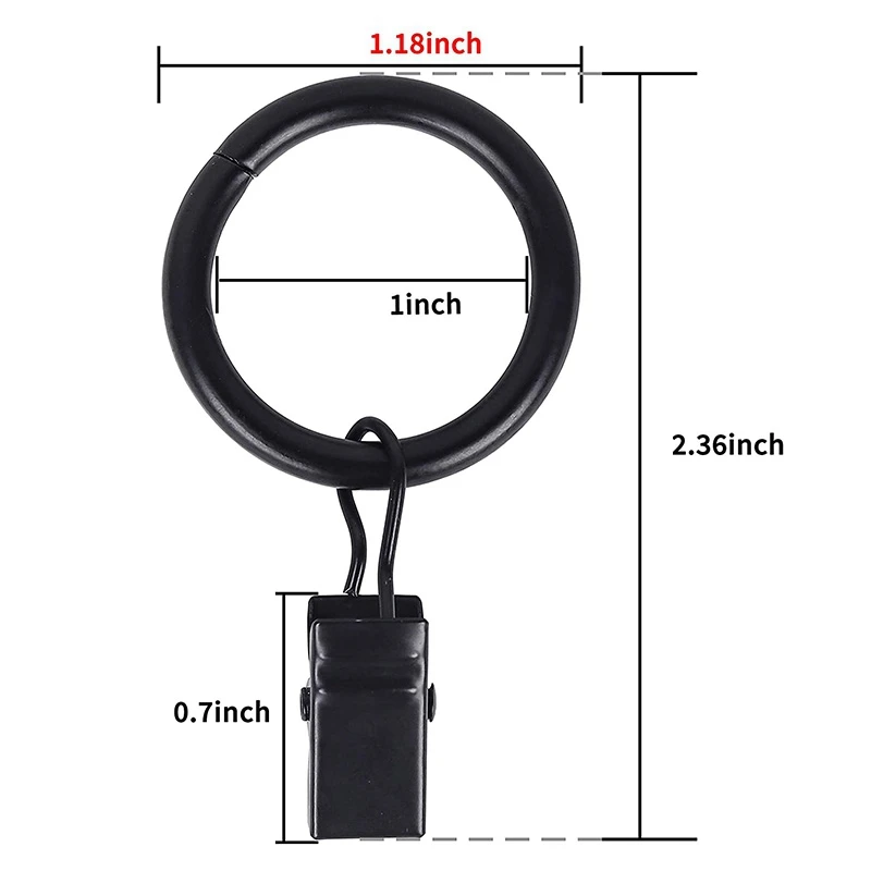 Curtain Ring, Decorative Curtain Window Ring with Clip, Strong Curtain Ring with Hook, for Curtain Board(46 PCS)
Curtain Ring, Decorative Curtain Window Ring with Clip, Strong Curtain Ring with Hook, for Curtain Board(46 PCS)