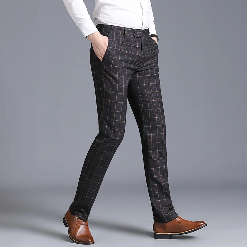 Brand Formal Pants Men 2019 Business Casual Slim Fit Long Trousers High Quality England Classic Plaid Office Suit Pants Wedding
Brand Formal Pants Men 2019 Business Casual Slim Fit Long Trousers High Quality England Classic Plaid Office Suit Pants Wedding