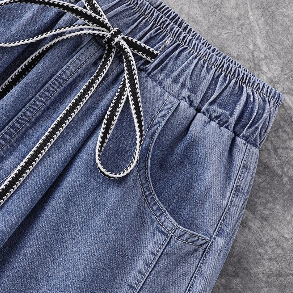 Plus Size Women's Jeans New Tencel Elastic Waist Thin Korean Version of Harlan Nine-point Denim Women's Pants
Plus Size Women's Jeans New Tencel Elastic Waist Thin Korean Version of Harlan Nine-point Denim Women's Pants